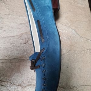 Blue swede Talbots loafers